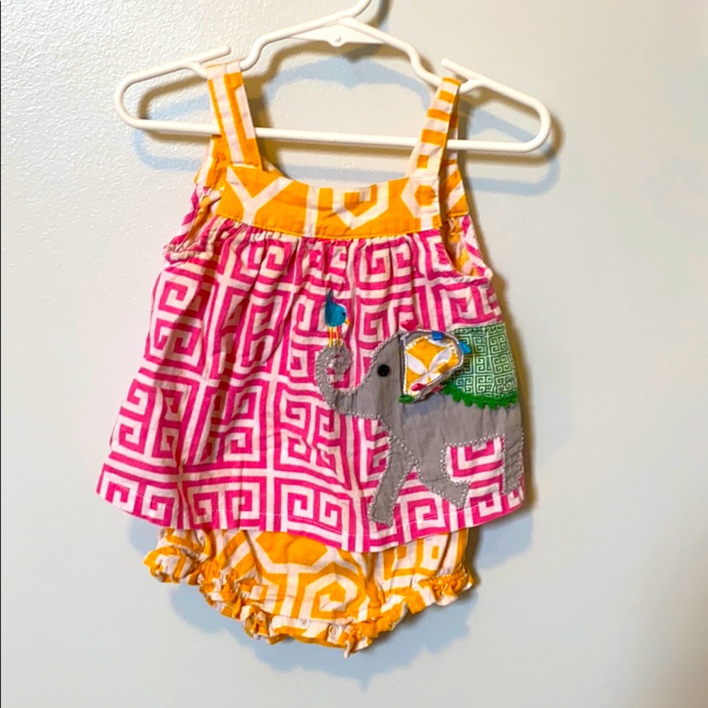 Adorable Bright Elephant Party Dress